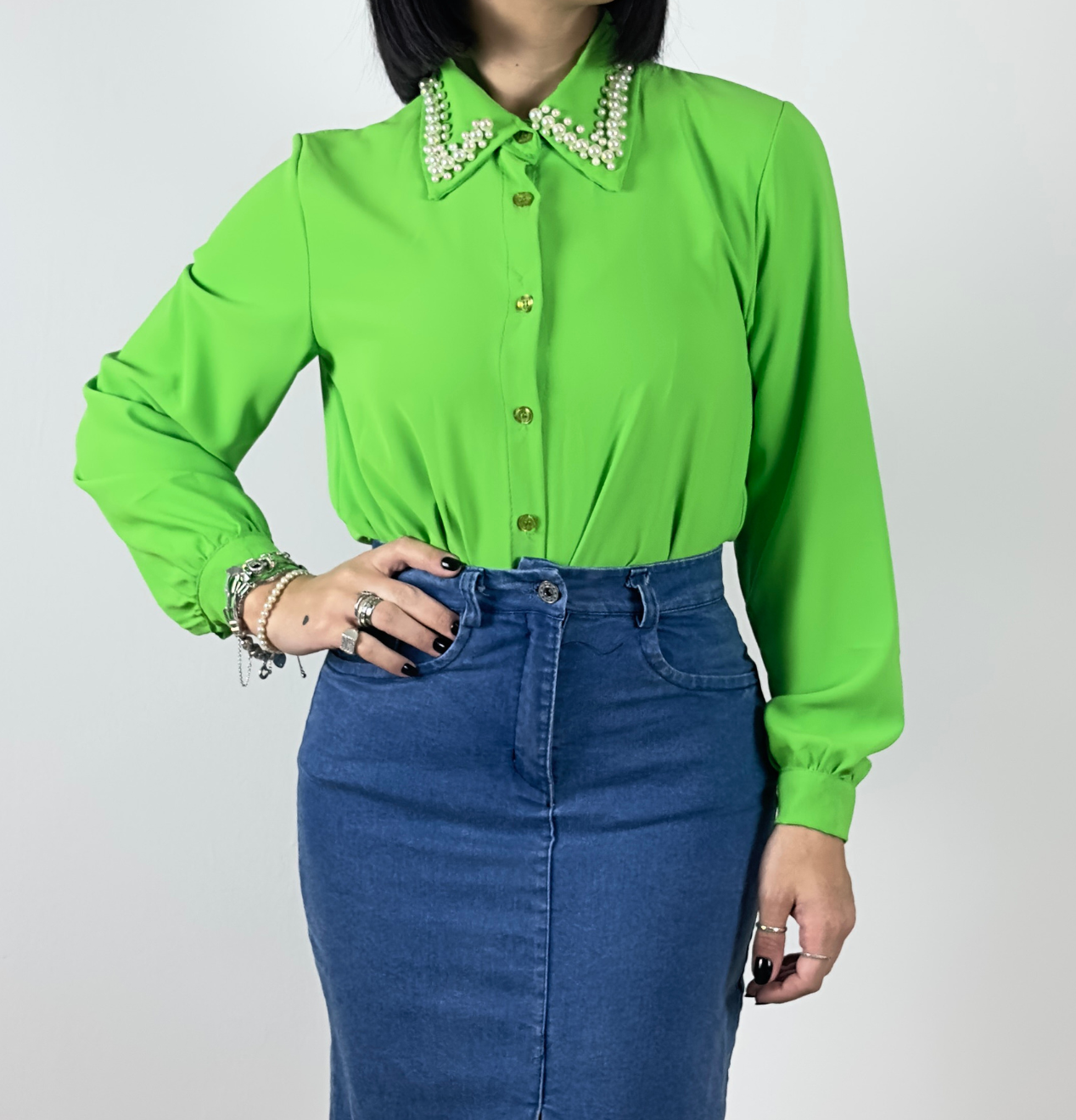 Camicia Perlage