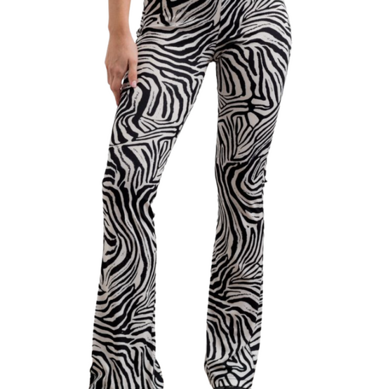 Pantaloni con stampa animalier